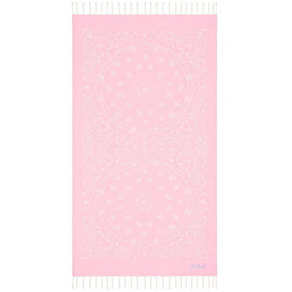 Telo mare per bambina MC2 Saint Barth Kids rosa con stampa grafica FOUT009 02704L MC2 ST. BARTH KIDS