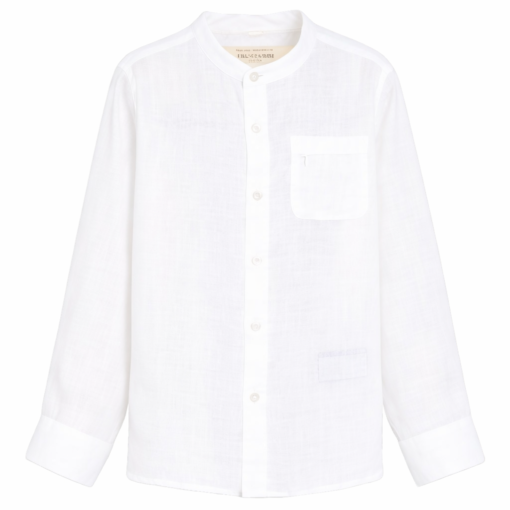 Camicia per bambino Trussardi Junior bianca con tasca sul petto TBP26140CA WHITE TRUSSARDI KIDS