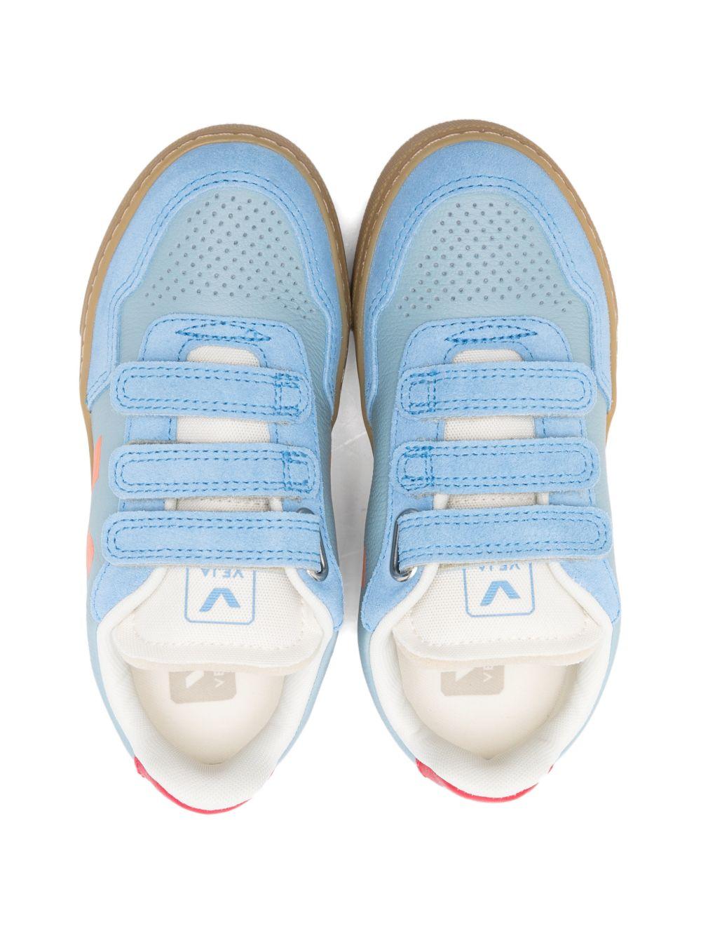 Snerakers V-90 per bambino Veja Kids azzurre con design traforato SX2021513 V-90 STEEL FURY NATURAL VEJA KIDS