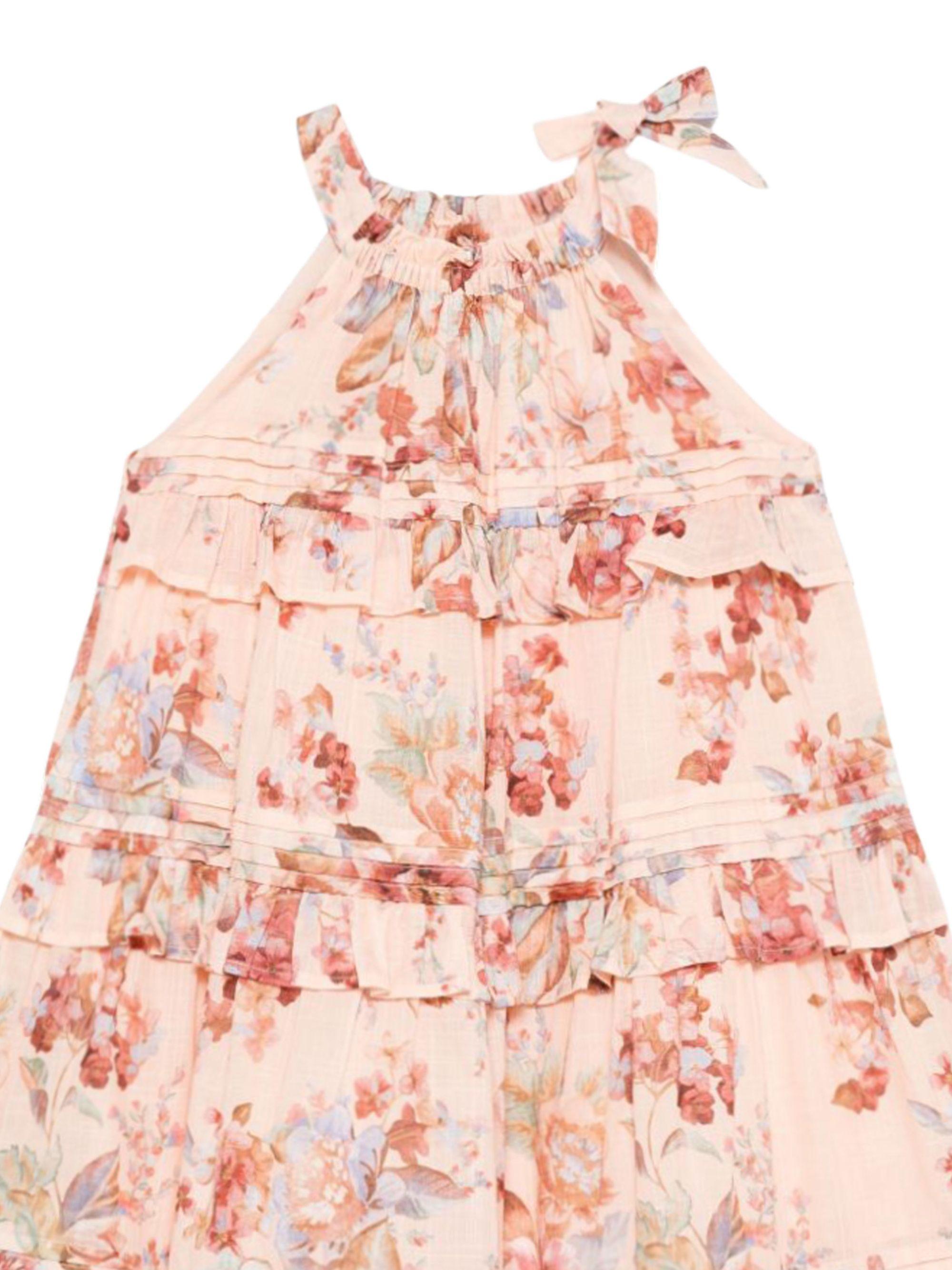 Abito per bambina Zimmermann Kids rosa con stampa floreale 9263DR S261 ZIMMERMANN KIDS