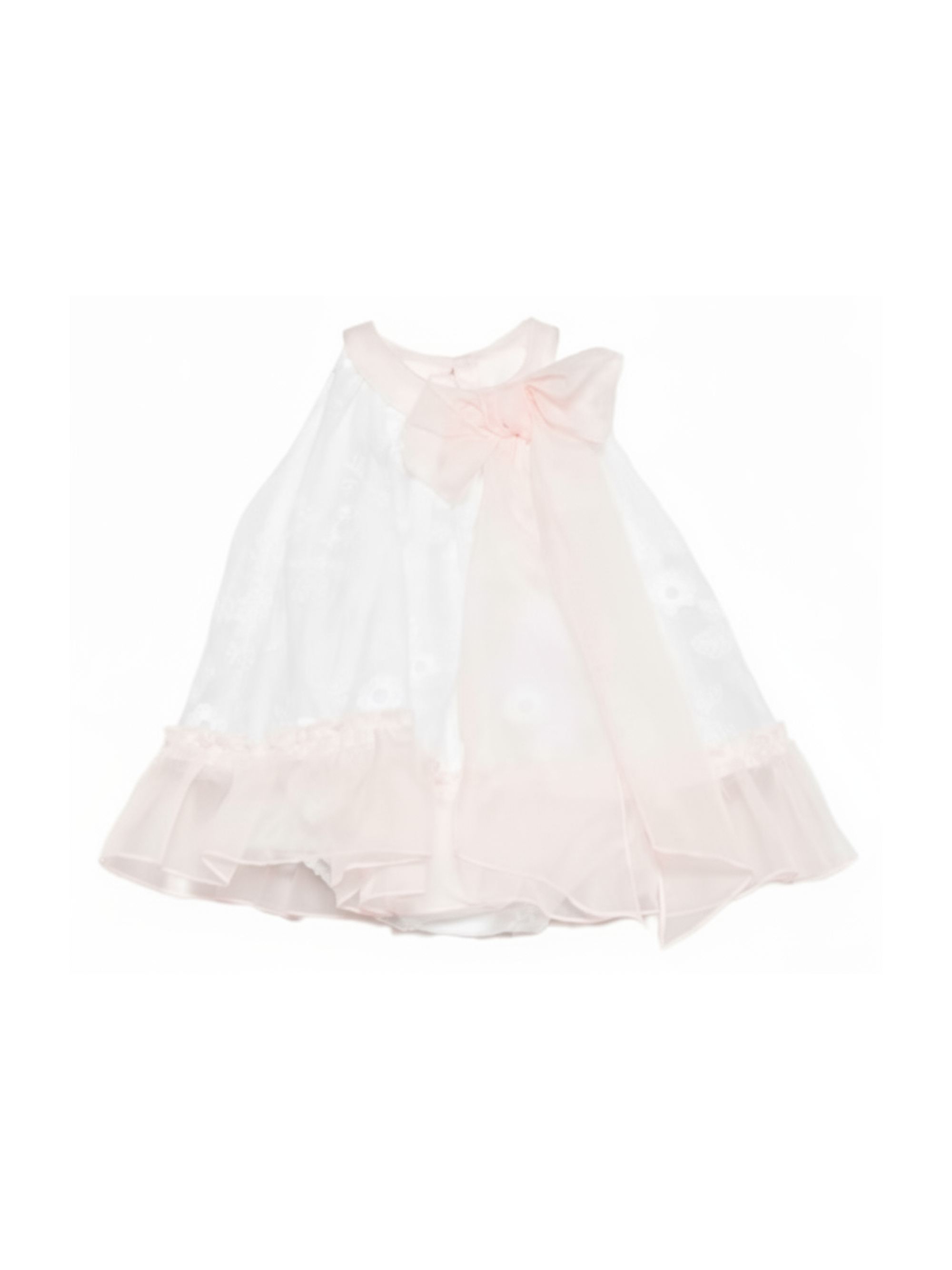 Abito per neonata La Stupenderia bianco con dettaglio fiocco 2CBAB52 X08 LA STUPENDERIA