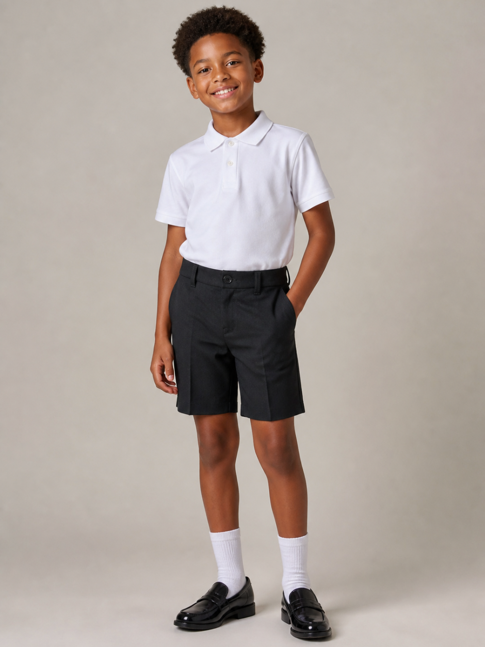 Shorts per bambino Emporio Armani Kids blu navy con pieghe EB001648 AF26957 UB100 EMPORIO ARMANI KIDS