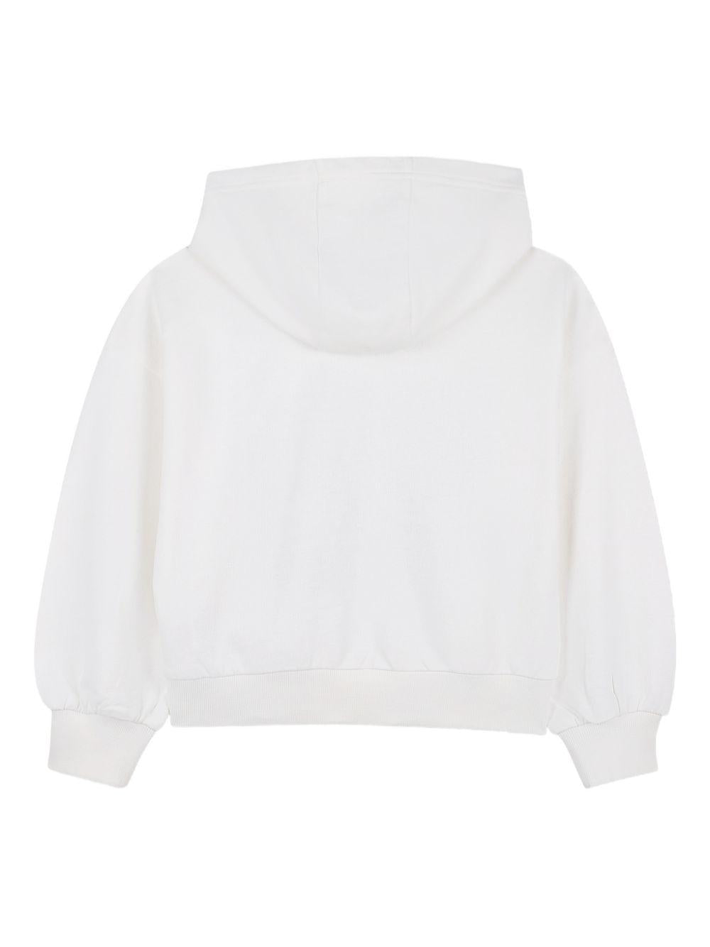 Felpa per bambina Kenzo Kids bianca con dettaglio logo sul davanti K61805 117 KENZO KIDS