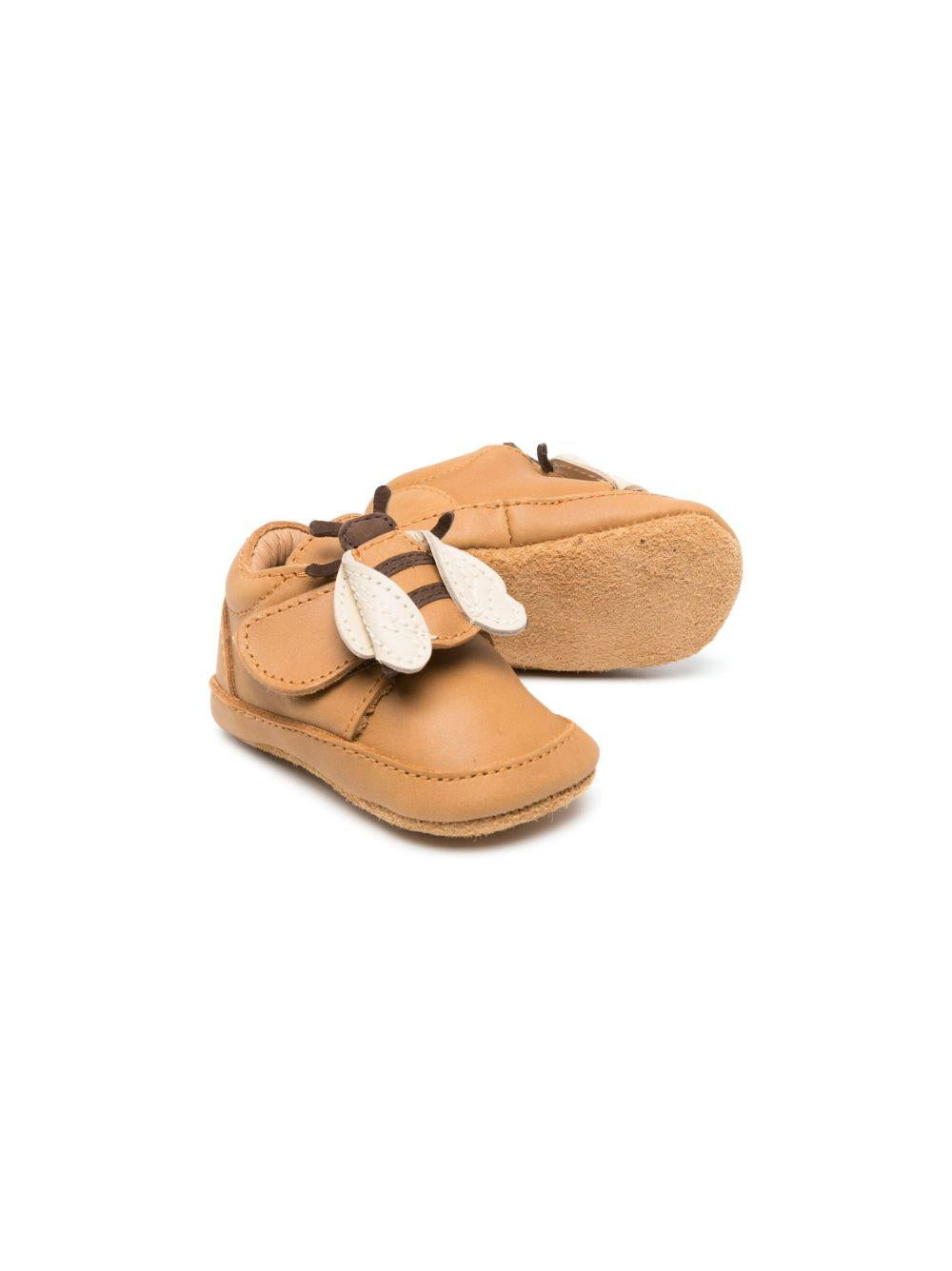 Scarpine primi passi per neonato Donsje marrone con chiusura a strappo 1037001 PU004 DONSJE KIDS
