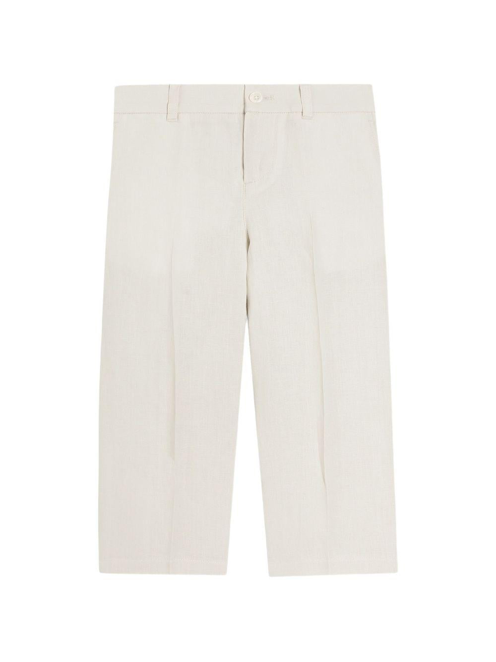 Pantaloni per bambino Dolce & Gabbana Kids beige con logo ricamato sul retro L44P73 FU4LH A3791 DOLCE & GABBANA KIDS