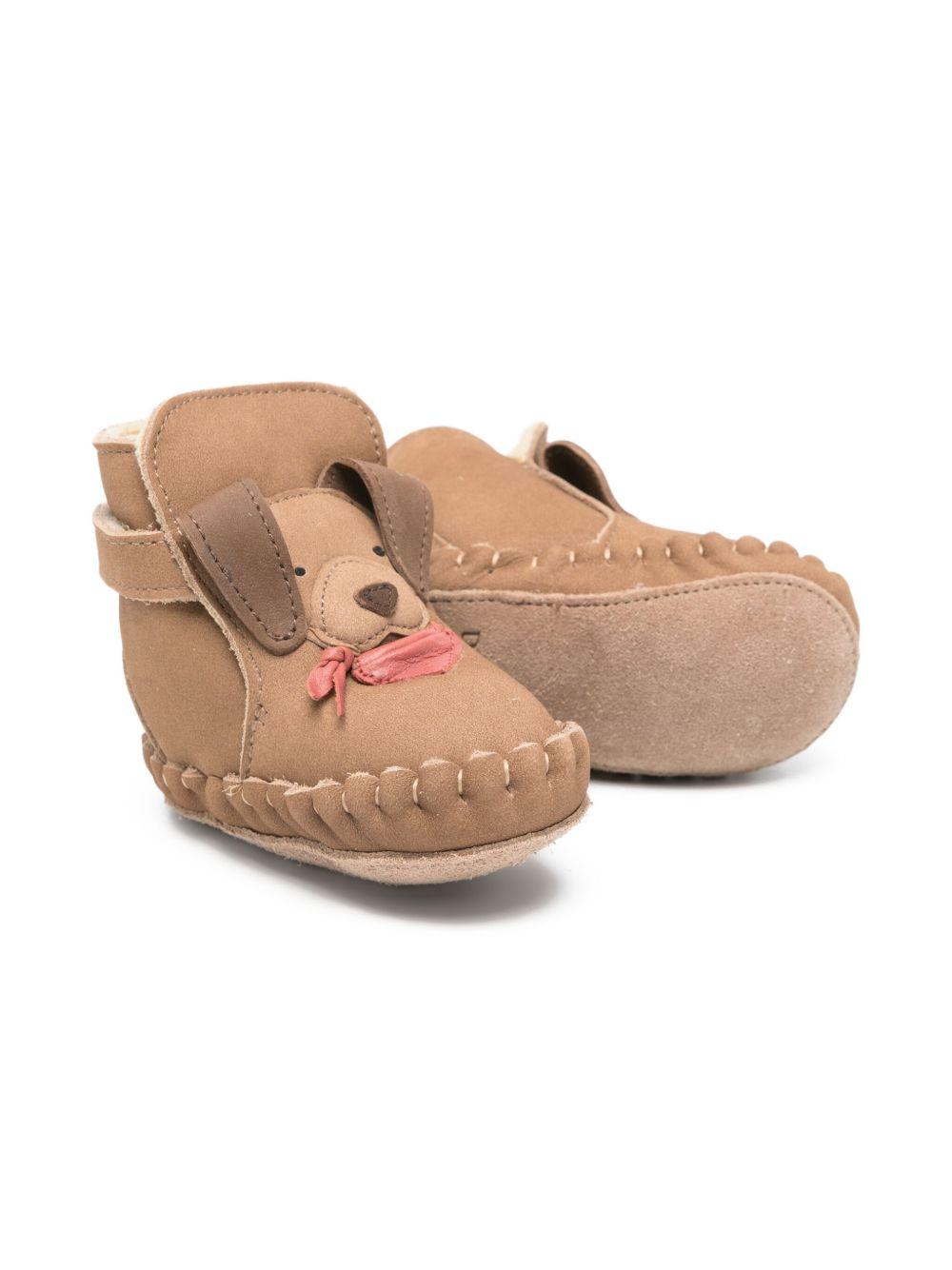 Stivali per neonata Donsje beige con motivo a muso di cane 1041803 NL127 DONSJE