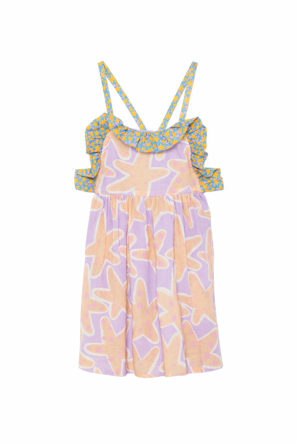 Abito per bambina Stella McCartney Kids multicolore con stampa stelle marine TY1B32 Z3443 539MC STELLA McCARTNEY KIDS