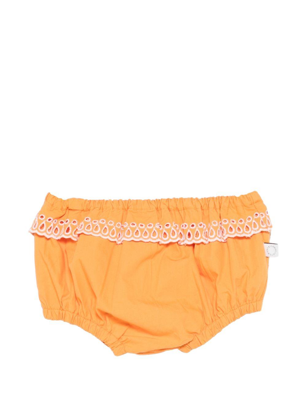 Abito per neonata Stella McCartney Kids arancione in pizzo sangallo TY1042 Z3459 465 STELLA McCARTNEY KIDS