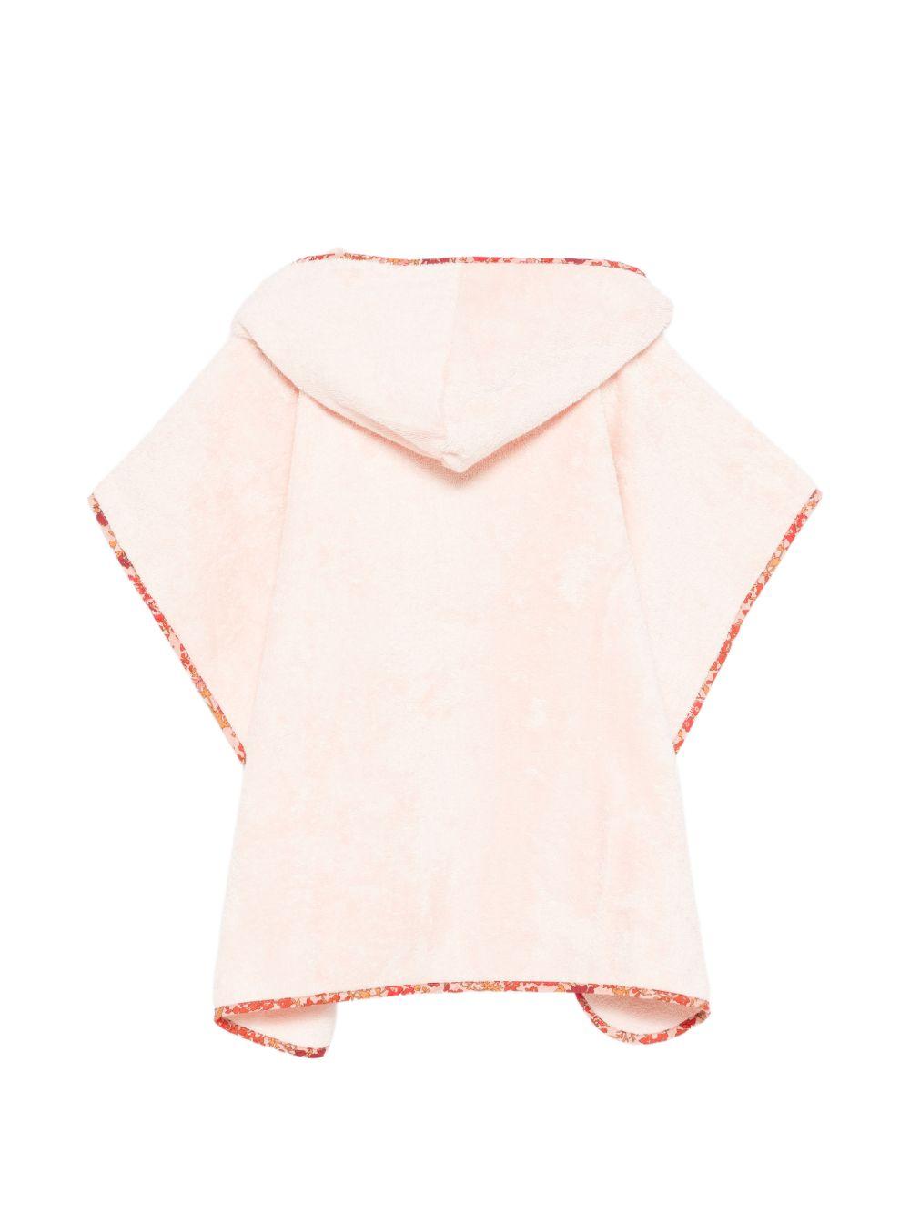 Accappatoio per bambina Bonpoint rosa con rifinitura a fiori S06GACK00001 021A BONPOINT KIDS
