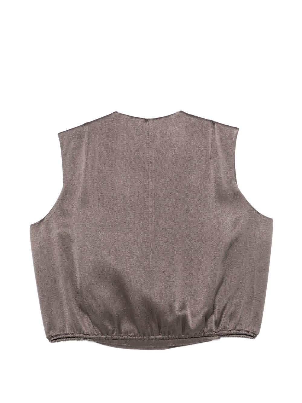 Top per donna Alysi marrone con scollo a V 116261 P6221 FA ALYSI