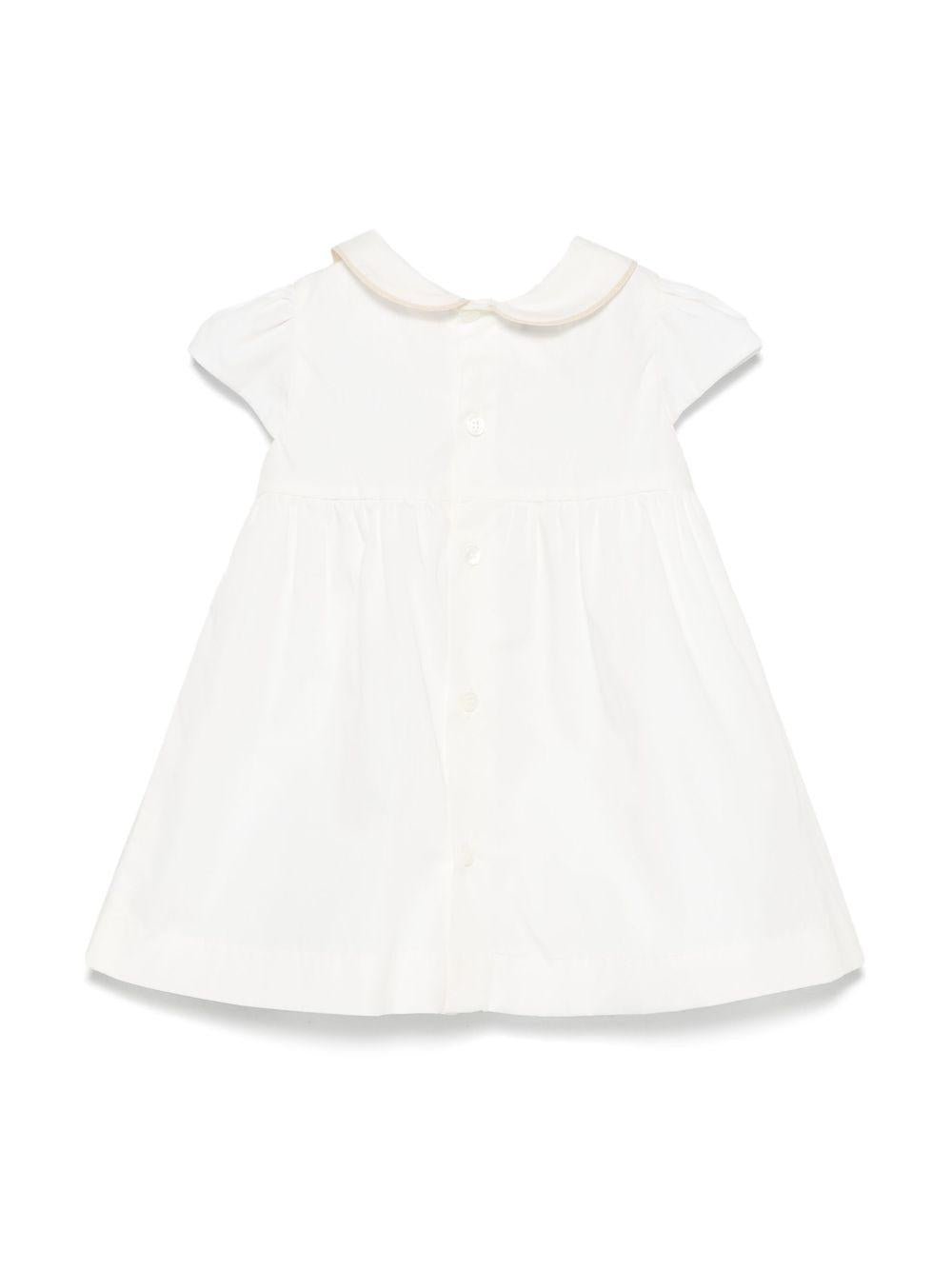 Abito per neonata Versace Kids bianco con chiusura posteriore con bottone 10179411A12838 2W110 VERSACE KIDS