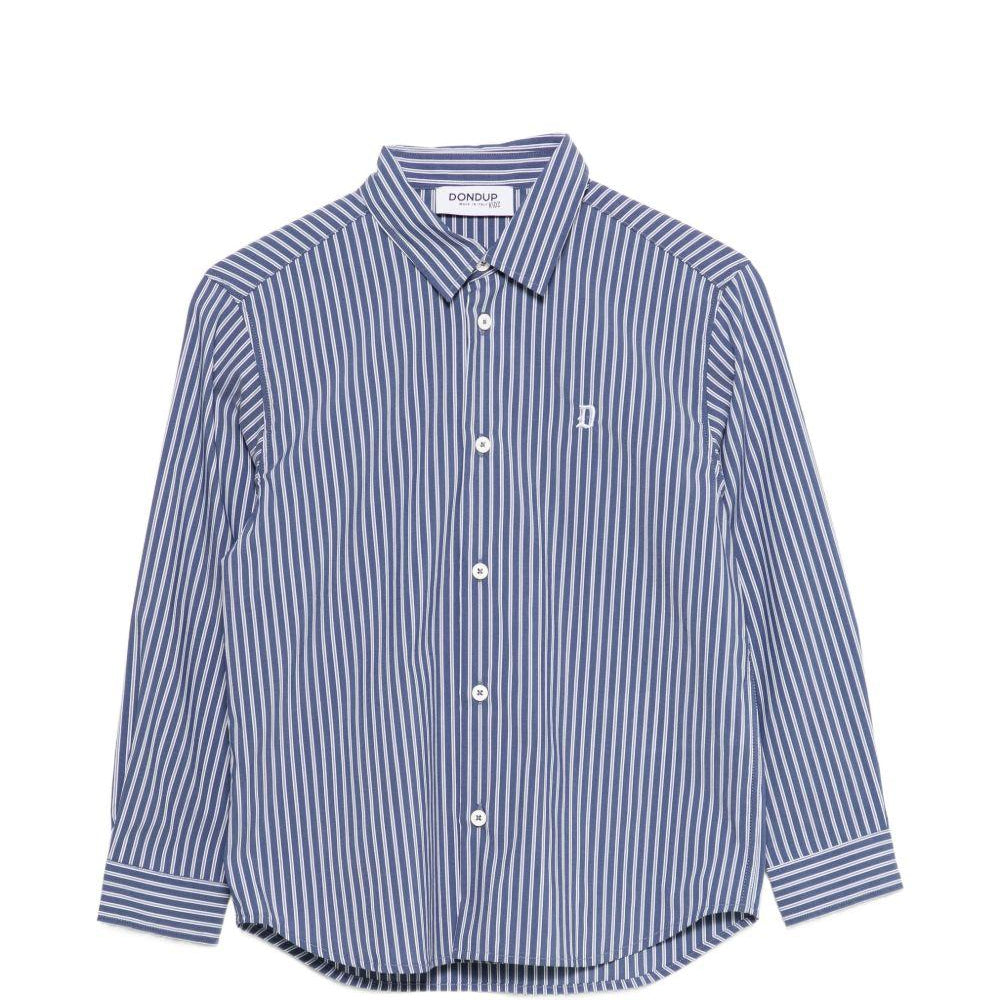 Camicie per bambino DONDUP Kids blu con motivo a righe DMCA0480CR015 D017 DONDUP KIDS