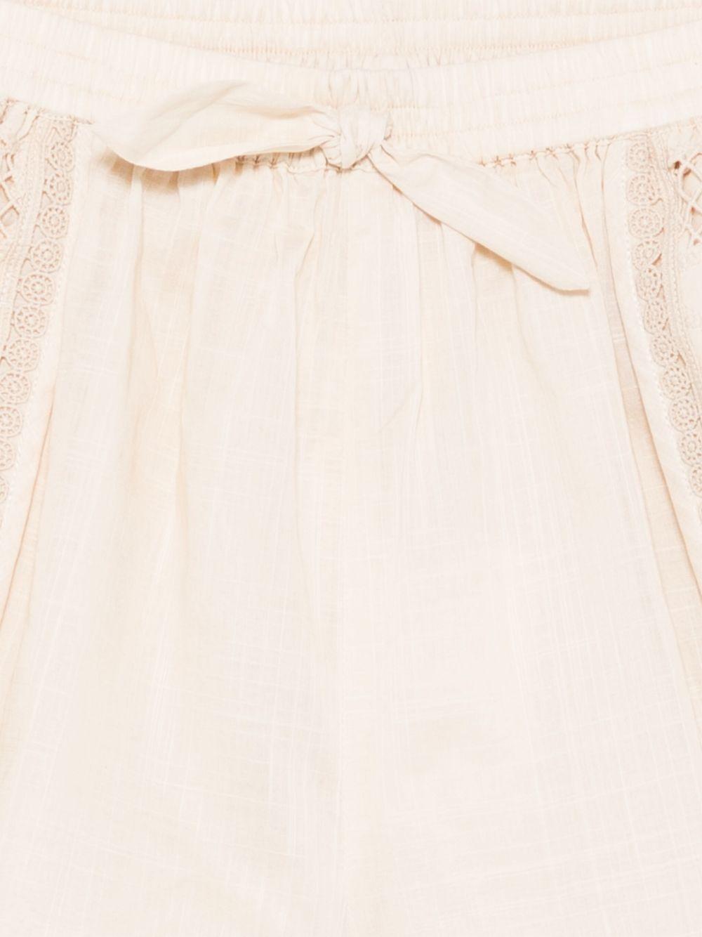 Shorts per bambina ZIMMERMANN Kids Lucky beige con decorazione con punto inglese 3865AS S252 ZIMMERMANN KIDS