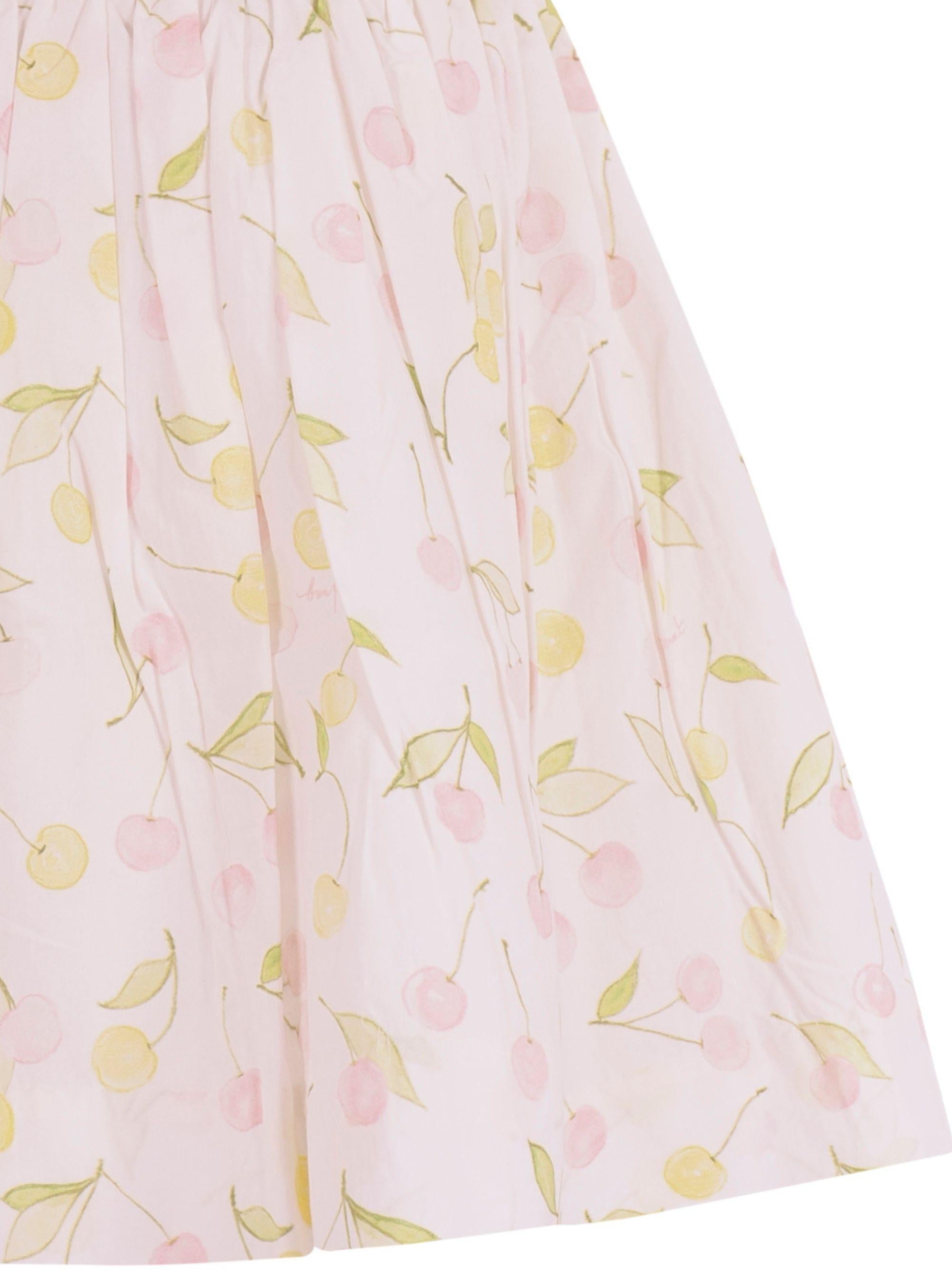Gonna per bambina Bonpoint bianca con stampa ciliegie all-over S06GSKW00003 625 BONPOINT