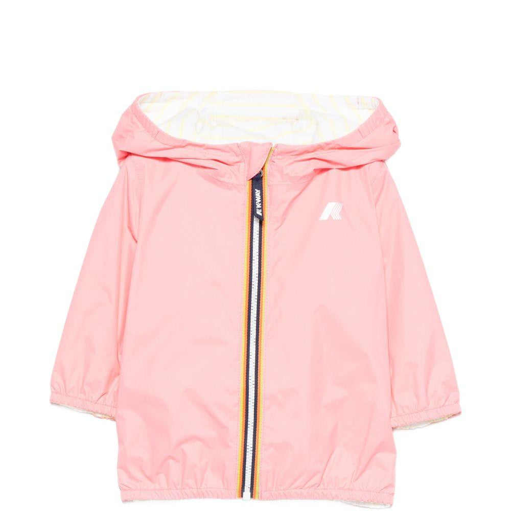 Giacca per neonata K Way Kids rosa con cappuccio e zip K2132MW C11 K-WAY KIDS