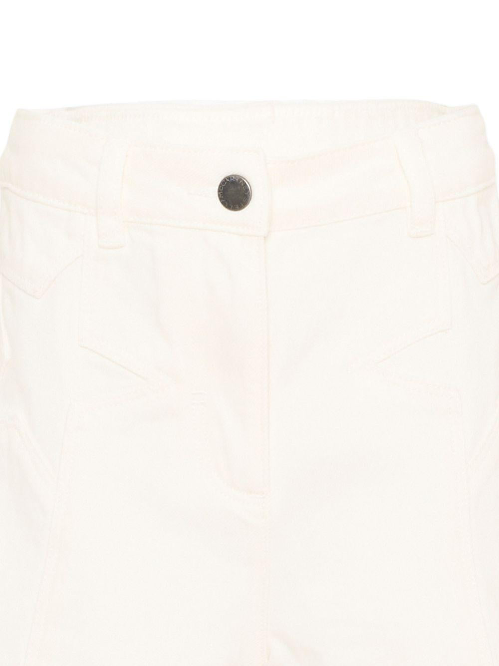Shorts per bambina Stella McCartney Kids bianco con dettagli stelle TY6F39 Z3457 101 STELLA McCARTNEY KIDS