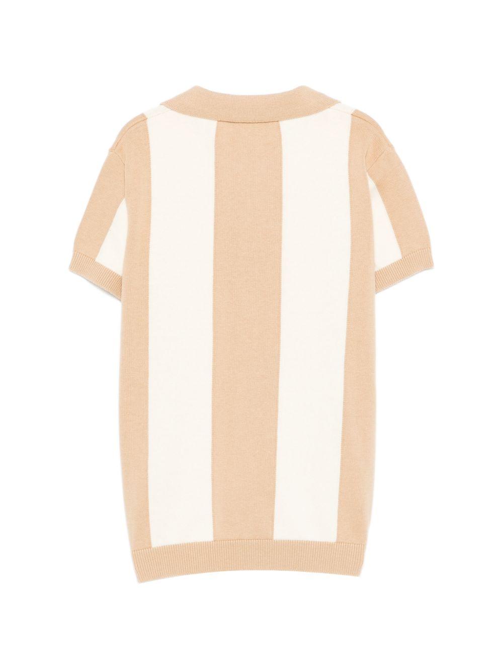 T-shirt per bambino Trussardi Junior beige con design a righe TBP26127PO BEIGE N.E. TRUSSARDI KIDS