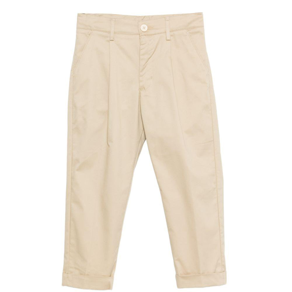 Pantaloni per bambino Paolo Pecora Kids beige con pieghe frontali PP4312 BEIGE PAOLO PECORA KIDS