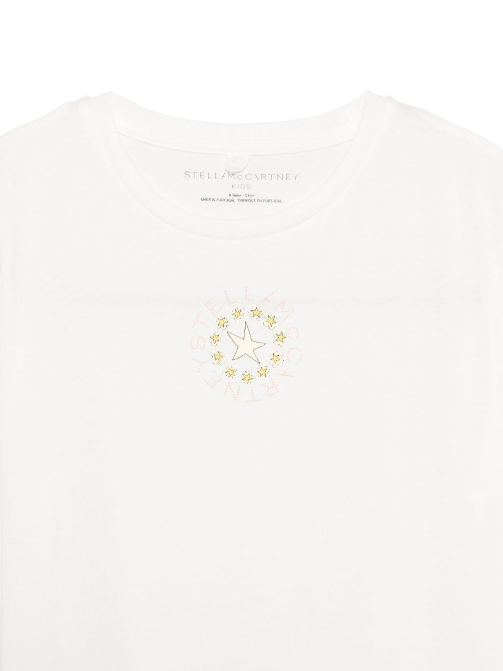 T-shirt per bambina Stella McCartney Kids bianca con stampa grafica TZ8D11 Z3931 101 STELLA McCARTNEY KIDS