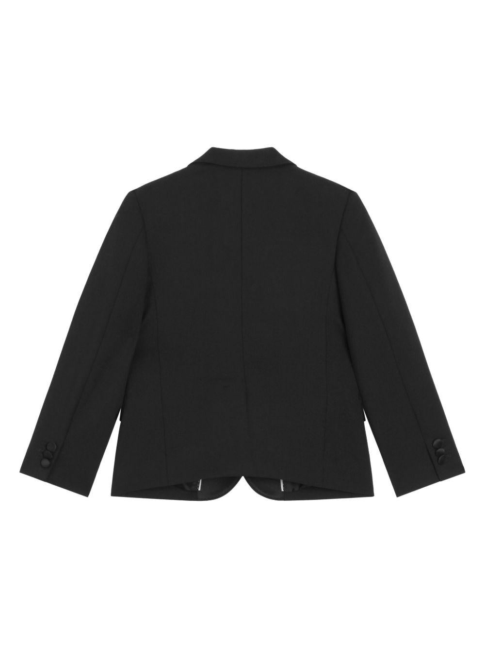 Giacca per bambino Dolce & Gabbana Kids nera con design monopetto L41J89 G7PQI N0000 DOLCE & GABBANA KIDS