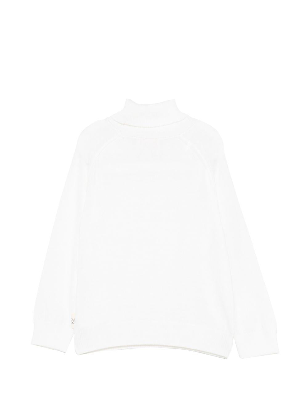 Maglione per bambini Douuod Kids bianco con collo alto DZ9P10 Z4117 101 DOUUOD KIDS