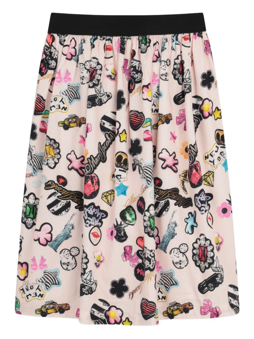 Gonna per bambina The Marc Jacobs Kids multicolore con stampa grafica W60857 470 THE MARC JACOBS KIDS