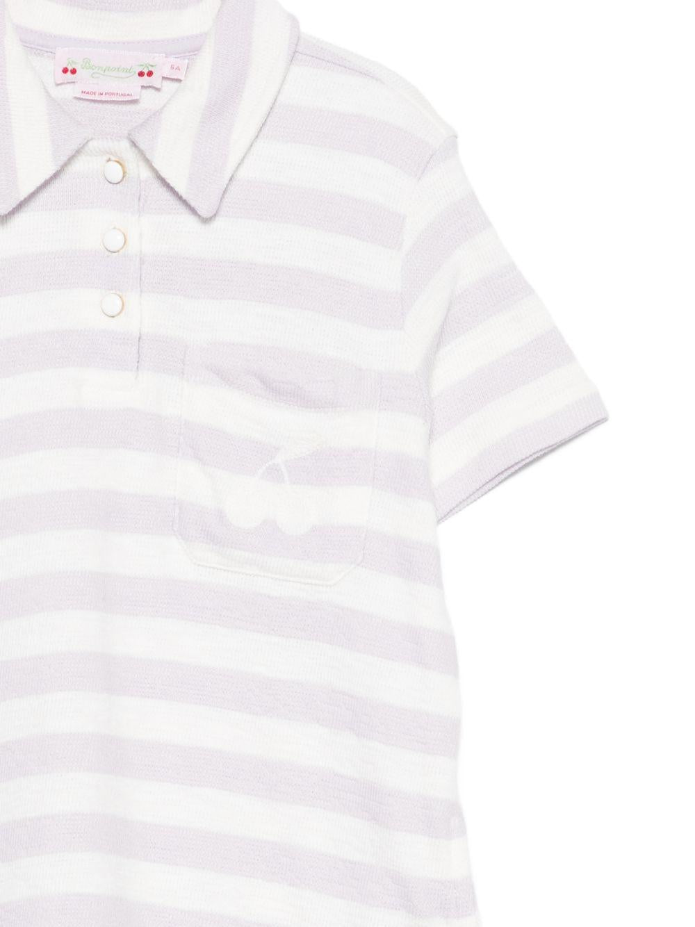 Abito per bambina Bonpoint bianco con tasca sul petto C06GDRK00001 257A BONPOINT KIDS