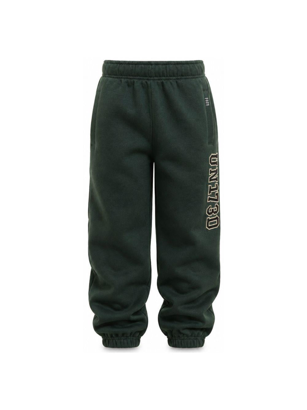 Pantaloni sportivi per bambino Molo Kids verdi con stampa grafica sul lato 1W26I201 5721 MOLO KIDS