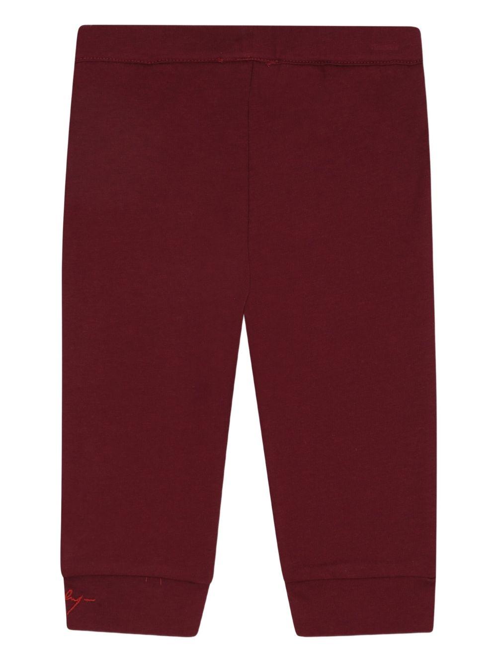 Pantaloni per neonata Givenchy Kids rossi con tasche con ruches H30897 95C GIVENCHY KIDS