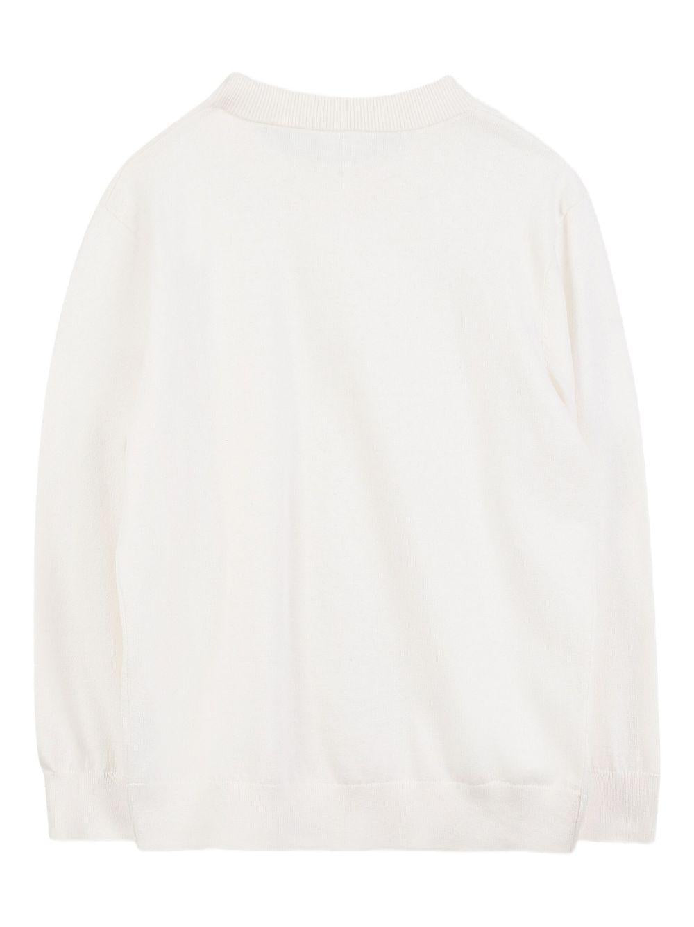 Felpa per bambino Givenchy Kids bianca con logo ricamato H30947 117 GIVENCHY KIDS