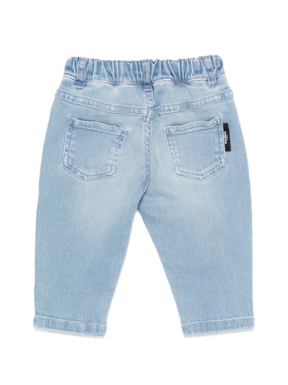 Shorts per neonato Balmain Kids denim con vita elasticizzata BY6520 Z3664 615 BALMAIN KIDS