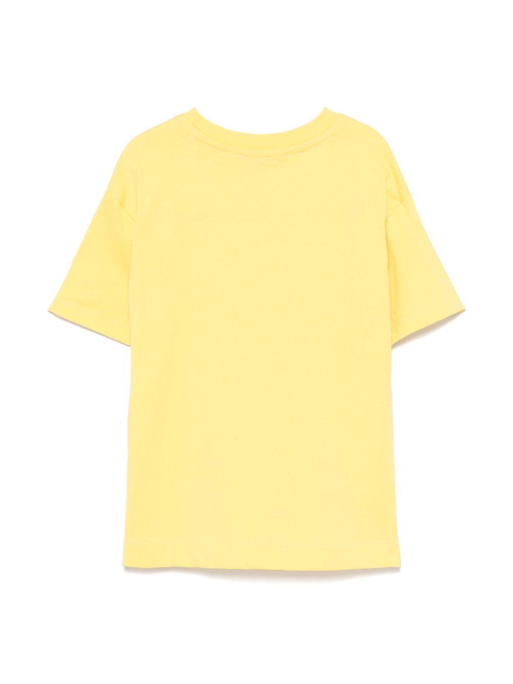 T-shirt in jersey per bambina MSGM Kids giallo con orlo dritto S5MSJGTH218 MS009 MSGM KIDS