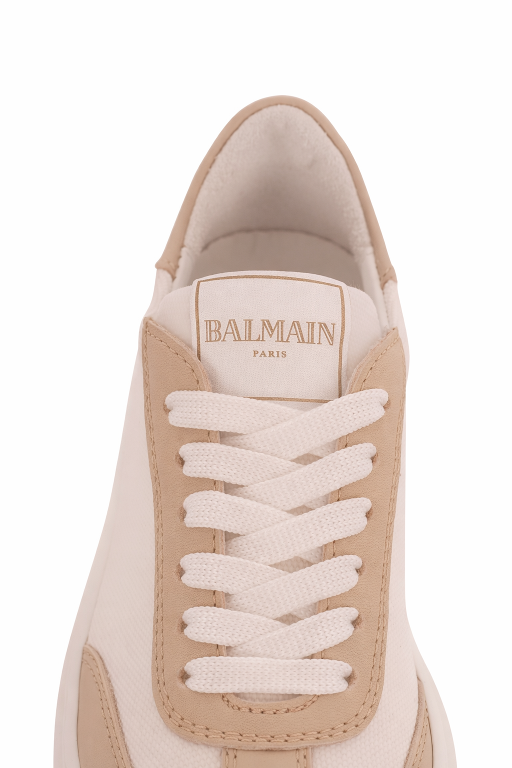 Sneakers per bambino Balmain Kids beige con linguetta con logo BY0Q16 Z3746 102BG BALMAIN KIDS