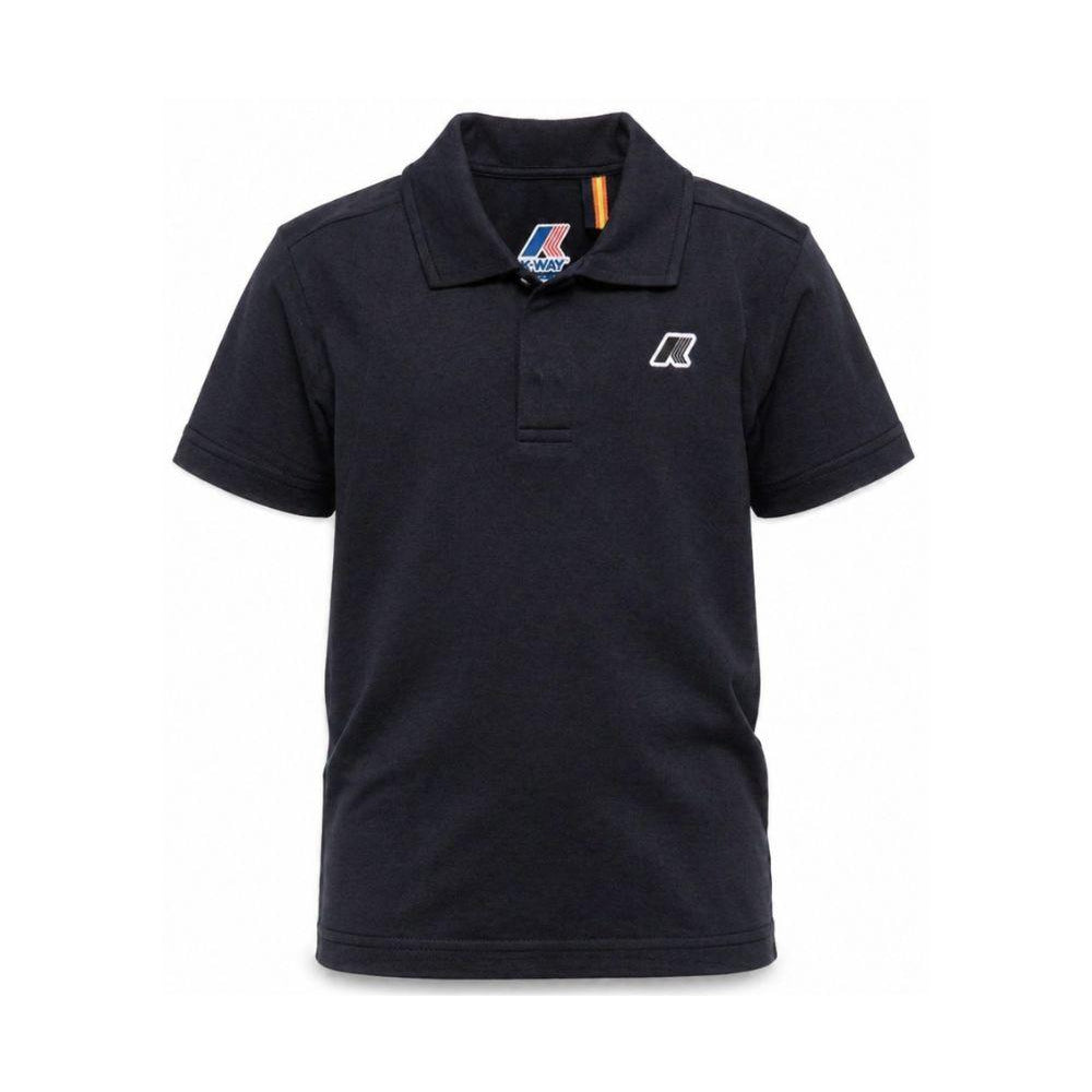 T-shirt per bambino K-WAY Kids blu con colletto stile polo K7134LW K89 K-WAY KIDS
