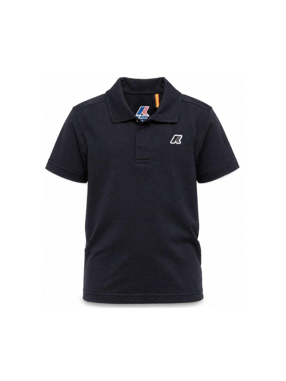 T-shirt per bambino K-WAY Kids blu con colletto stile polo K7134LW K89 K-WAY KIDS