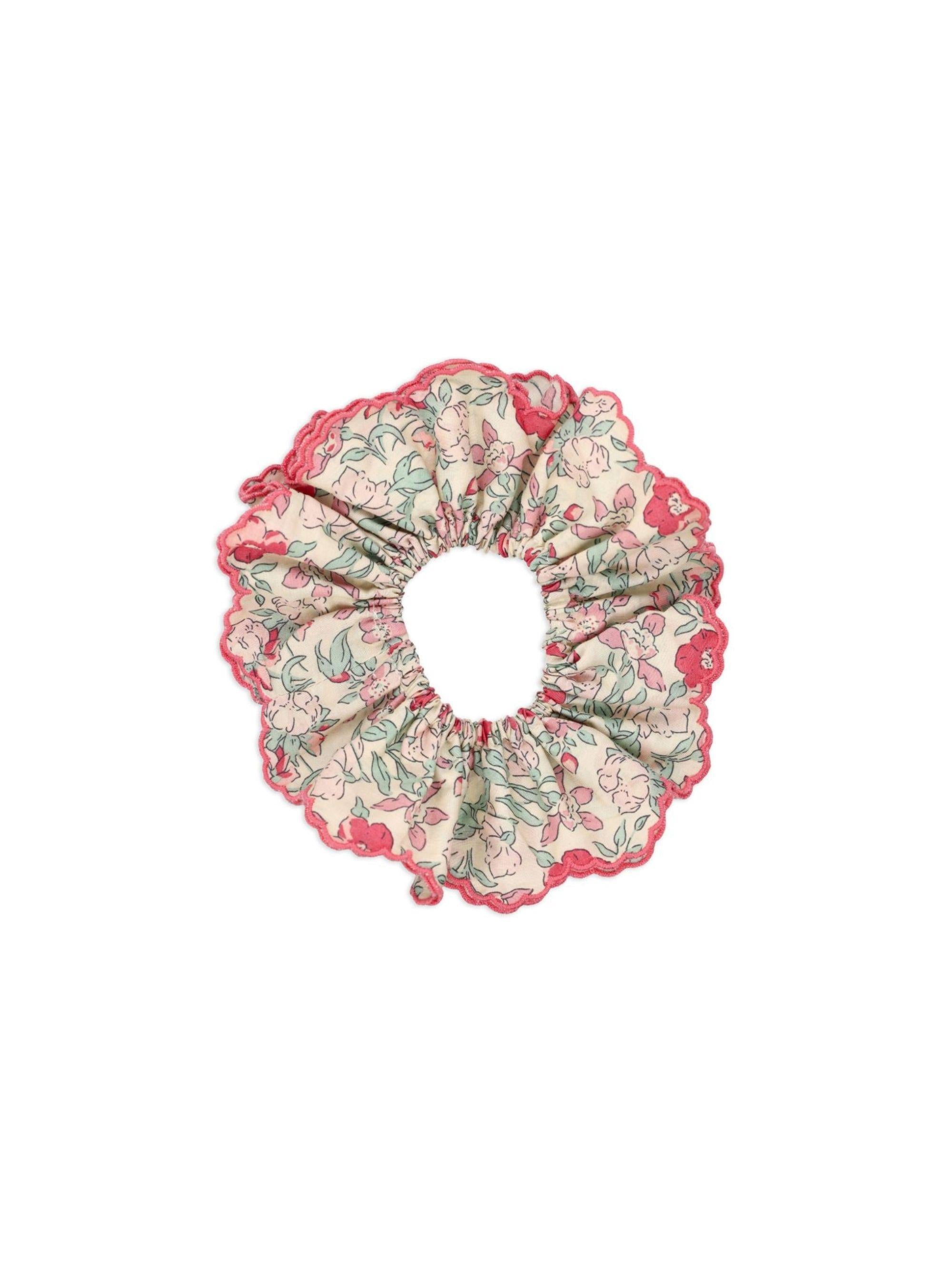Elastico per capelli per bambina Bonpoint beige con stampa a fiori all-over S06GHAW00017 528 BONPOINT KIDS