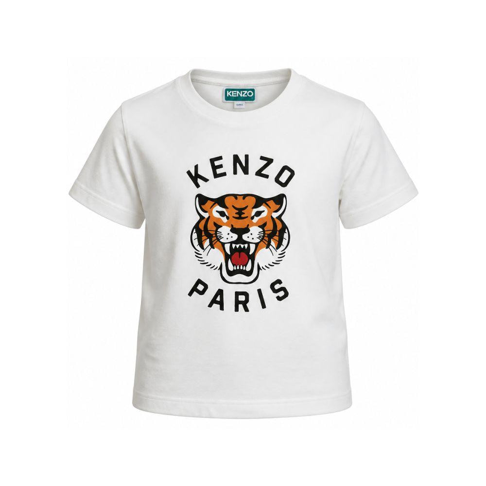 T-shirt per bambino Kenzo Kids bianca con stampa grafica K62051 117 KENZO KIDS