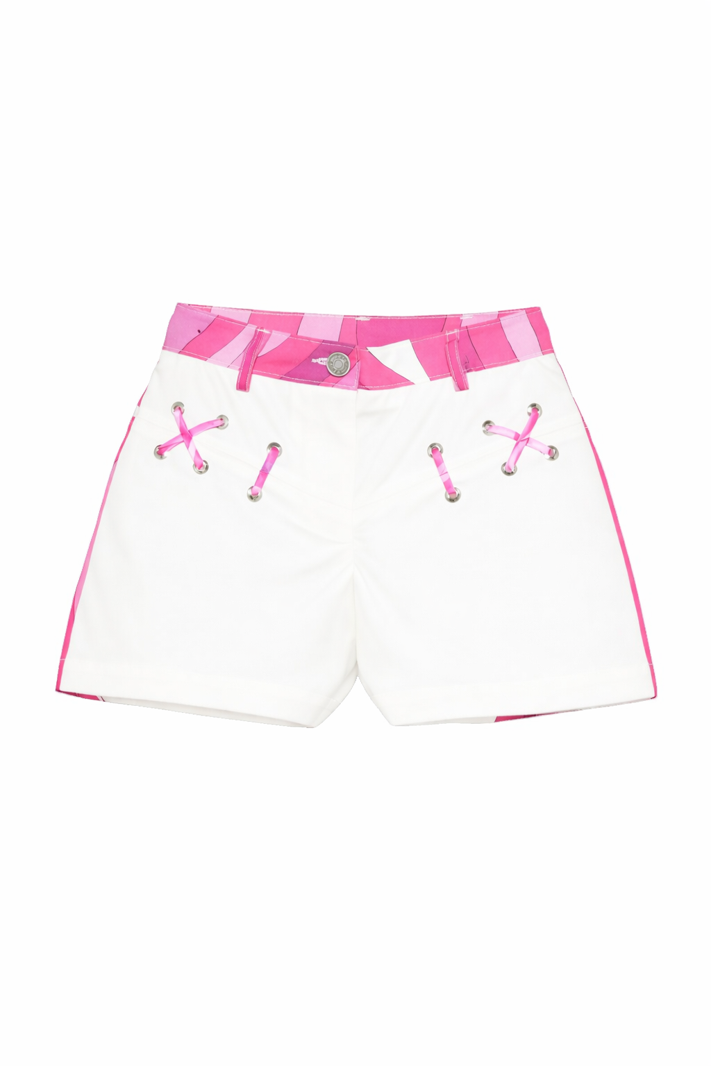 Shorts per bambina Emilio Pucci Junior multicolore con stampa grafica sul retro PY6B19 G0199 100FU EMILIO PUCCI KIDS