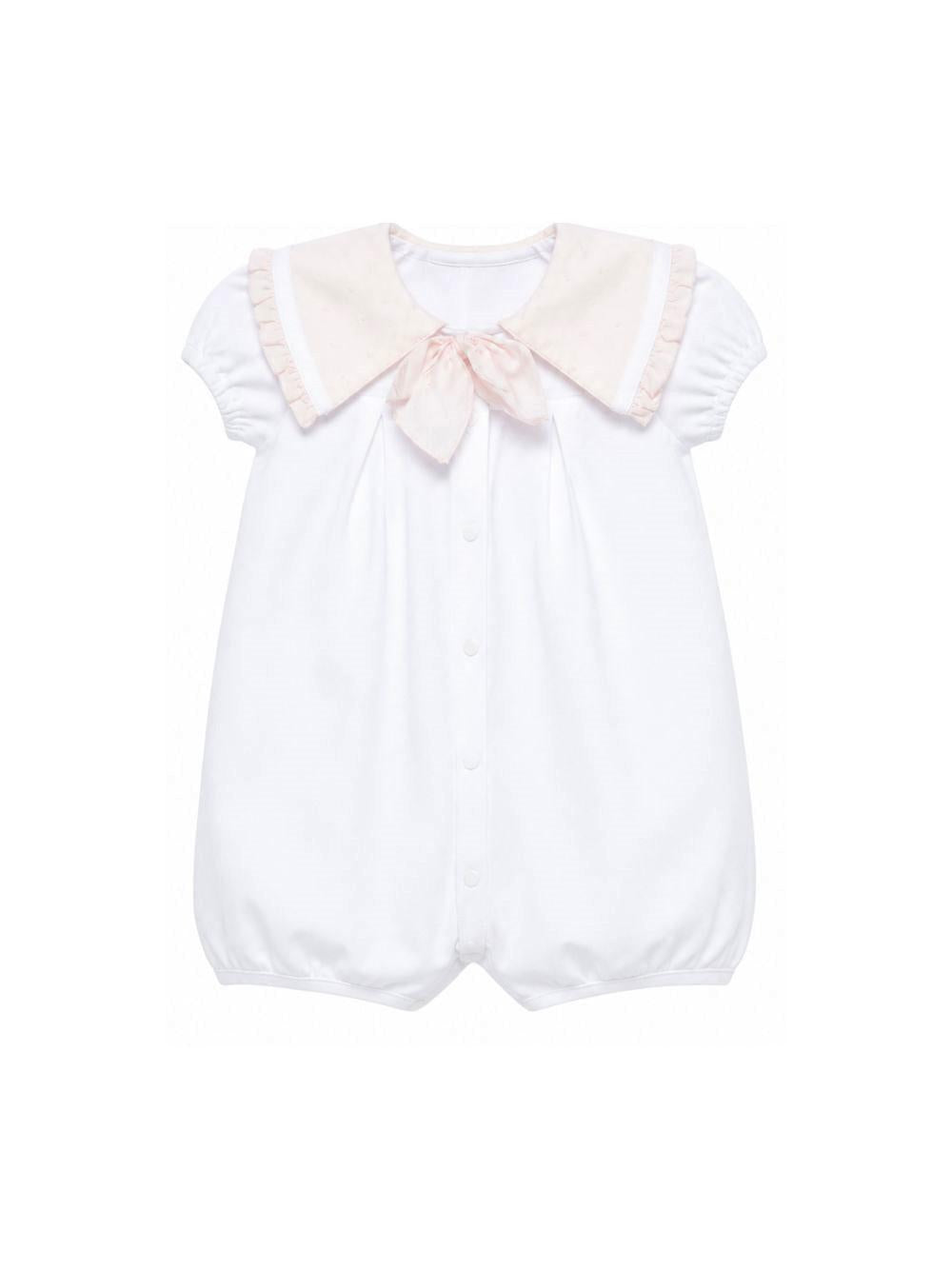 Tutina per neonata La Stupenderia bianca con colletto alla marinara 2TBTT56 MC U40 LA STUPENDERIA KIDS