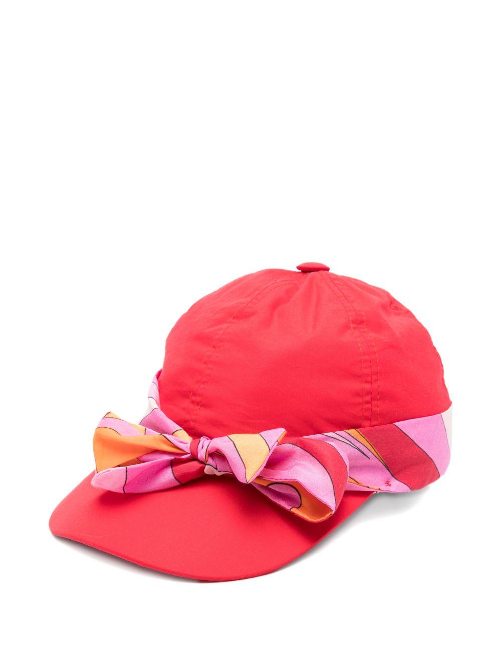 Cappello per bambina Emilio Pucci Junior rosso con dettaglio fiocco PY0A57 Z1457 412 EMILIO PUCCI JUNIOR