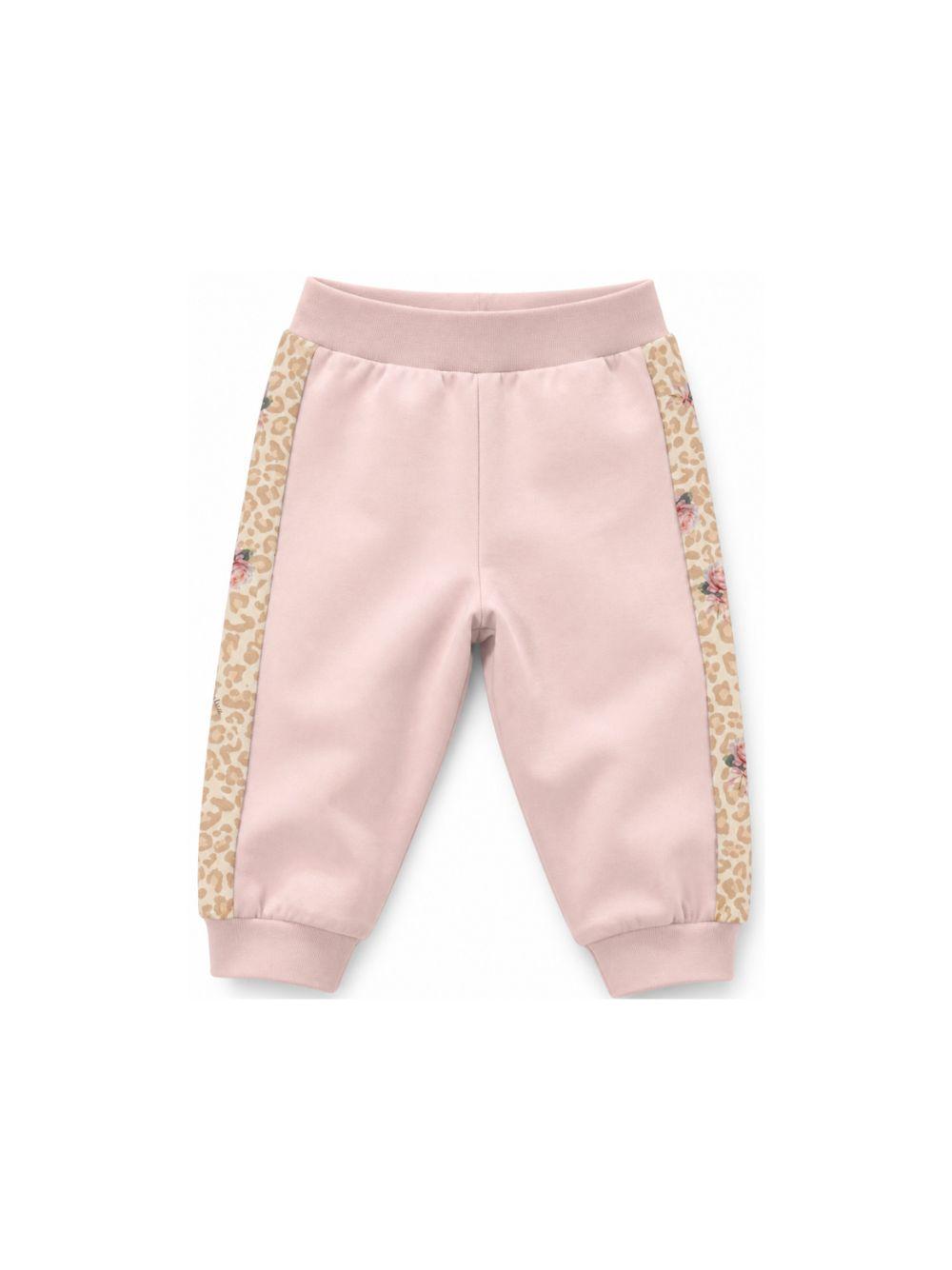 Pantaloni per neonata Monnalisa Kids rosa con stampa leopardata 39H403 8006 094F MONNALISA KIDS