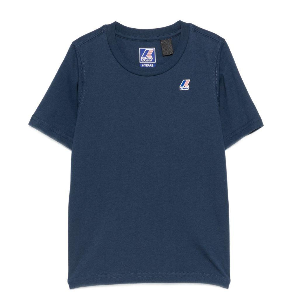 T-shirt per bambini K Way Kids blu con dettaglio logo K7133YW B67 K-WAY KIDS