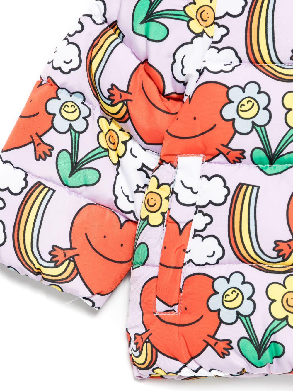 Piumino per neonata Stella McCartney Kids lilla con stampa grafica TX2017 Z3218 522MC STELLA McCARTNEY KIDS
