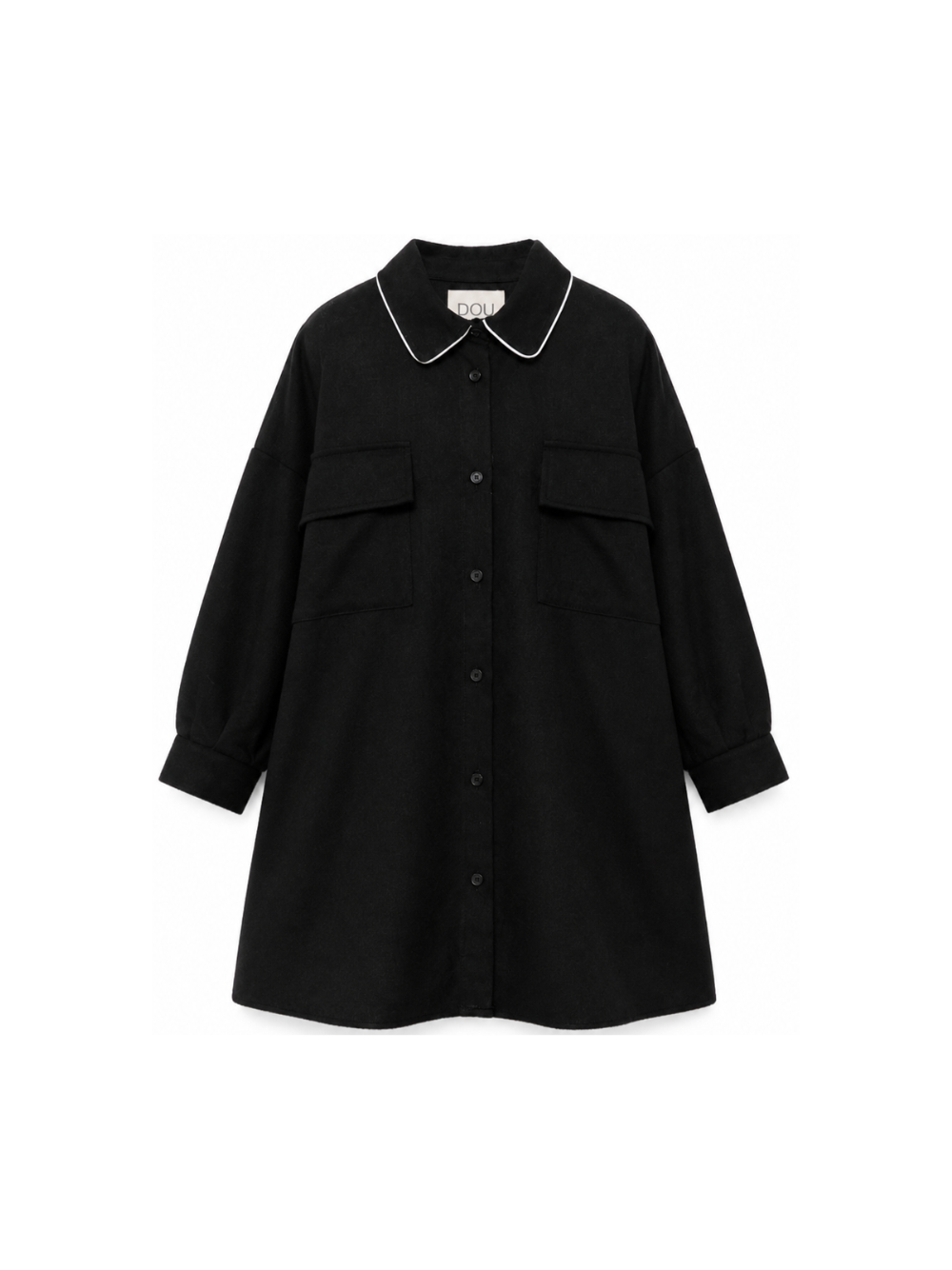 Abito per bambina Douuod Kids nero con colletto classico DZ1A10 I0337 61L DOUUOD KIDS