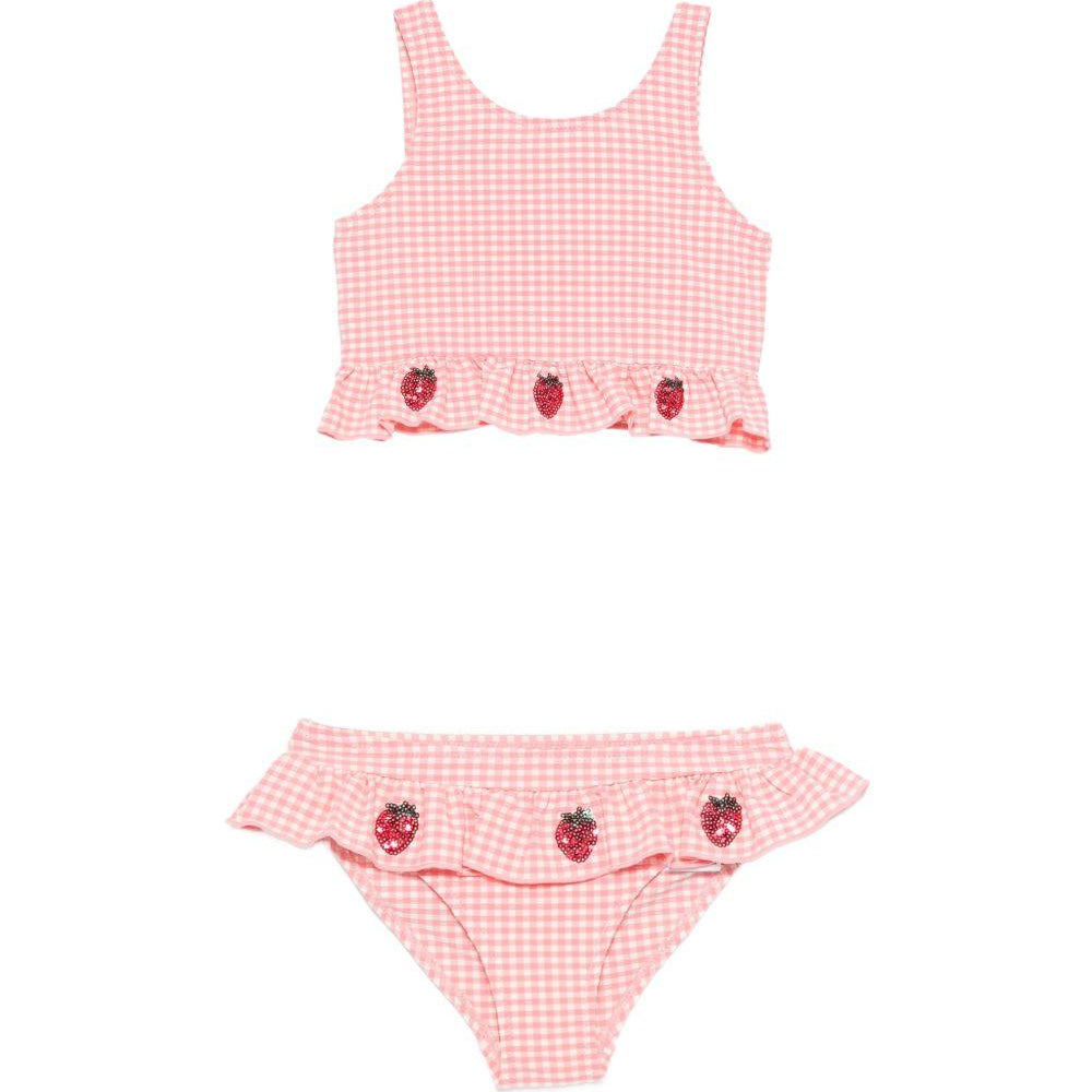 Bikini per bambina Konges Sløjd rosa con decorazione fragole KS104785 PINK KONGES SLOJD KIDS