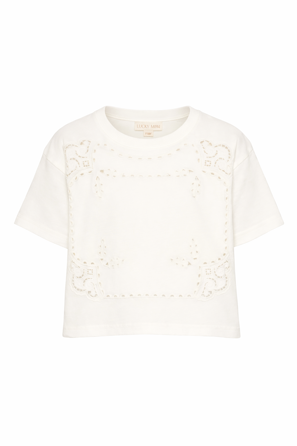 T-shirt Kalistee per bambina Louise Misha bianca con dettagli ricamati GRI-S26-T0136 OFF WHITE LOUISE MISHA KIDS