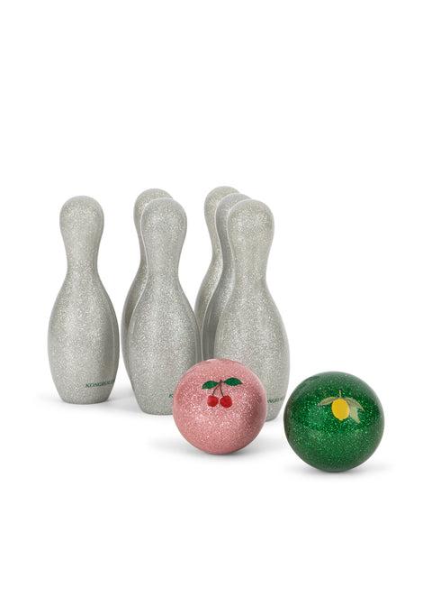 Set da bowling per bambina Konges Slojd argento con dettagli glitter KS105406 MULTI KONGES SLOJD
