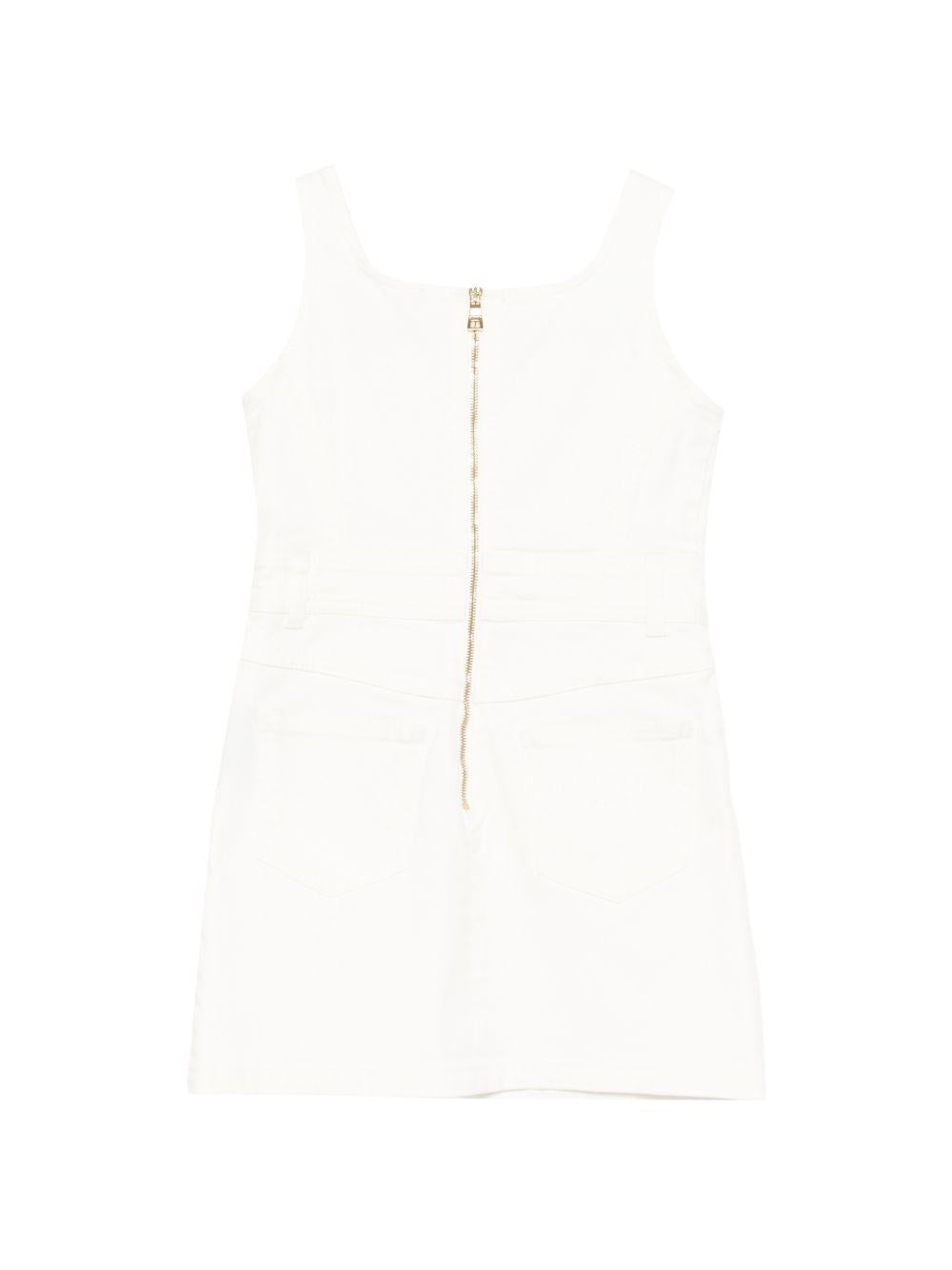 Abito per bambina Balmain Kids bianco con bretelle sottili BY1B42 Z3702 100 BALMAIN KIDS