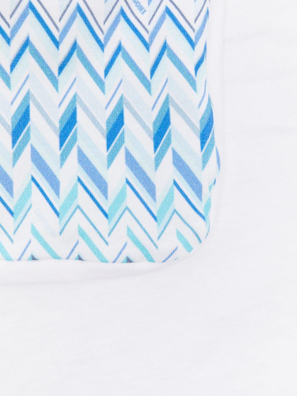 Coperta per neonato Missoni Kids blu con motivo a zig-zag MY0500 Z3674 600AZ MISSONI KIDS