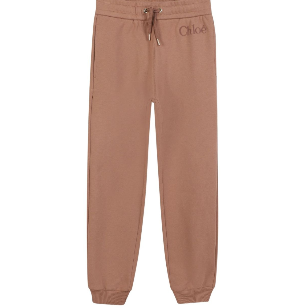 Pantaloni sportivi per bambina Chloé Kids marrone con coulisse C20631 31C CHLOE' KIDS